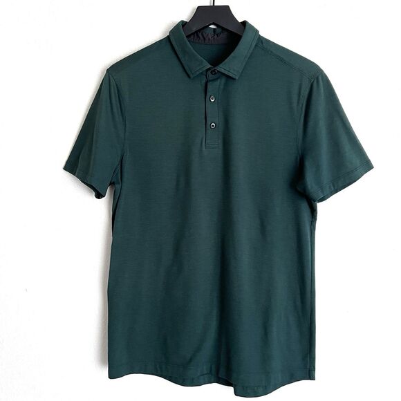 Lululemon Mens Evolution Polo Size Small Dark Green - Picture 1 of 5